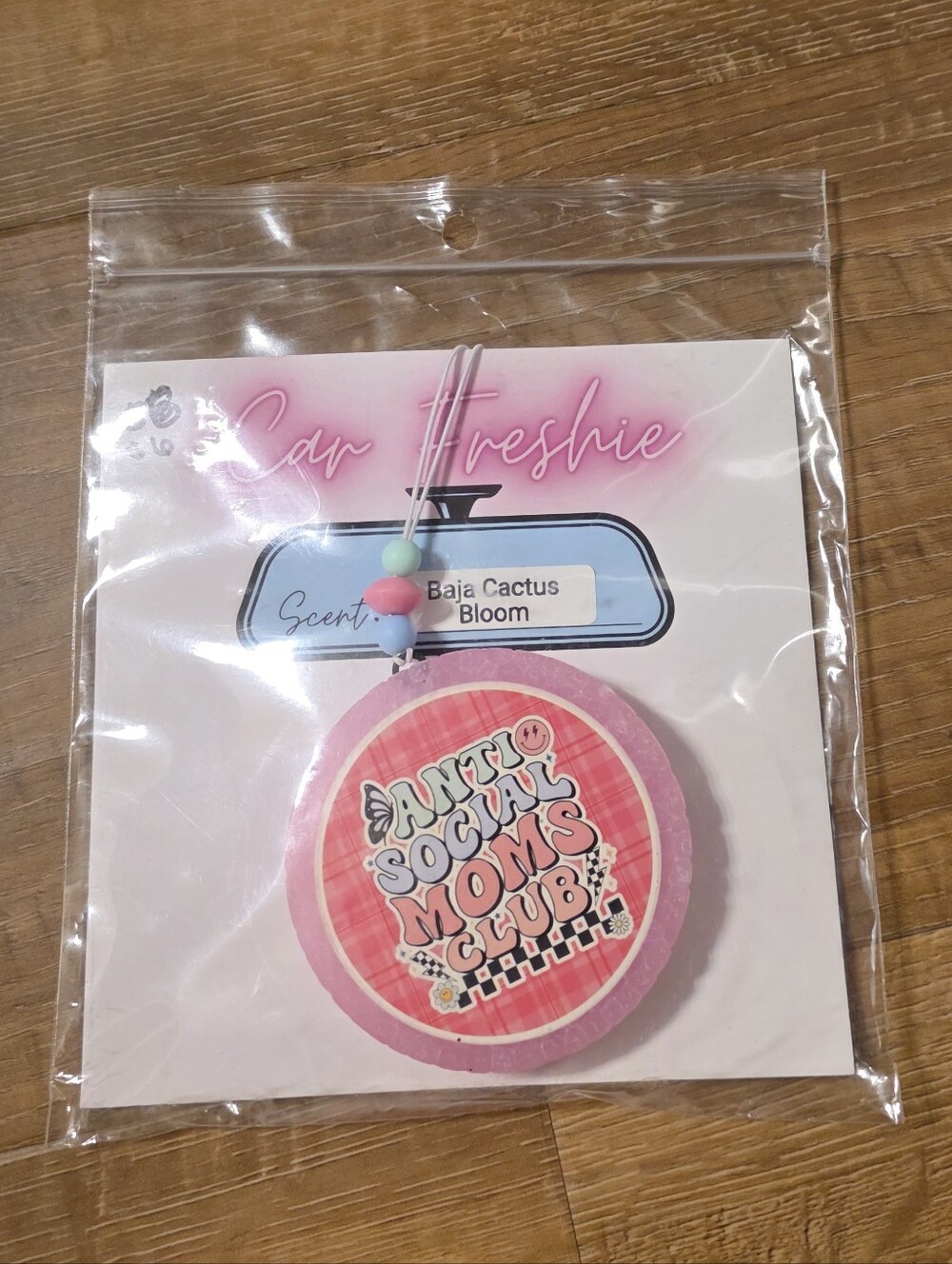 New Anti-Social Moms Club Car Freshie. 'Baja Cactus Bloom' scent. Custom made